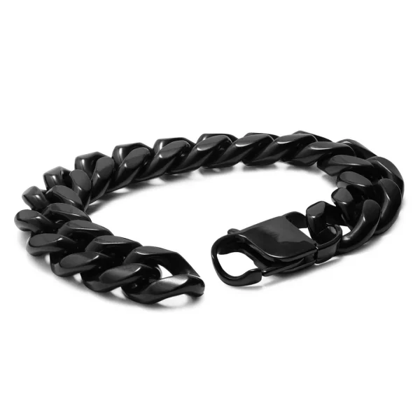 Lucleon Gourmette Noire En Acier 16 Mm 3