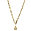Lucleon Collier Caleb Amager à Double Maille Dorée Et Pendentif Smiley 19
