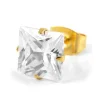 Lucleon Boucle D’oreille Dorée Zircone 8mm 22