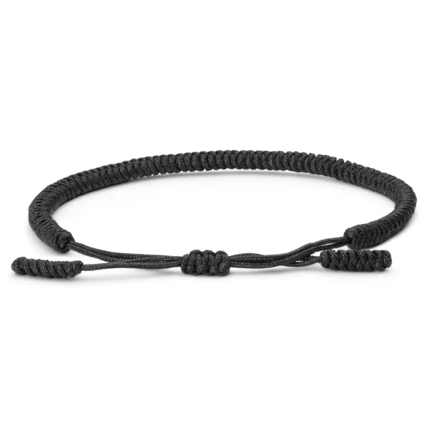 Waykins Bracelet Noir Whit à Noeud De Chance 1