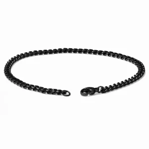Lucleon Bracelet Chaîne à Mailles Noires – 4 Mm 14
