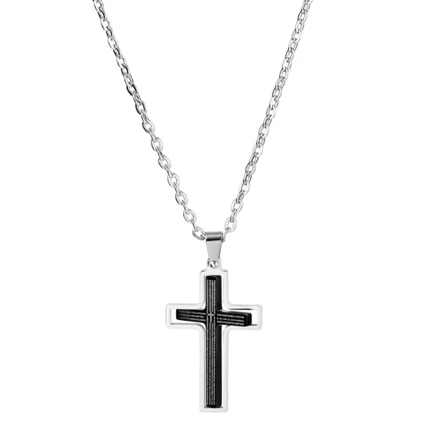 Fort Tempus Collier à Pendentif Rotatif En Forme De Croix Chrétienne 4