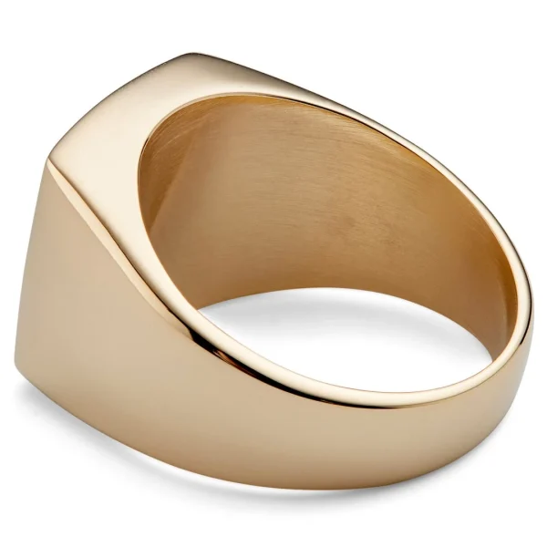 Lucleon Bague Leigh Gravel En Acier Doré 4