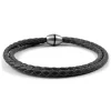 Lucleon Bracelet Bolo En Cuir Noir Tressé 20