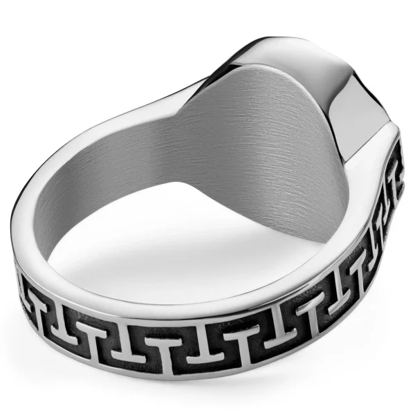 Waykins Atlantis | Chevalière Onyx En Acier Inoxydable 5