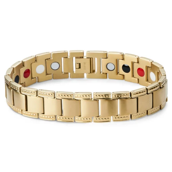 Lucleon Bracelet Magnétique En Titane Doré 1