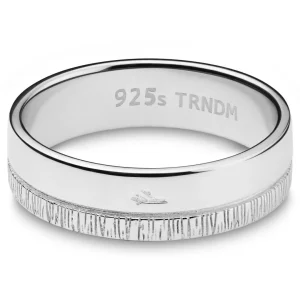 Sidegren Anneau Adrian En Argent Sterling 925 Poli Et Texturé 11