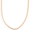 Collin Rowe Collier En Cuir Crème Tressé 3 Mm 22