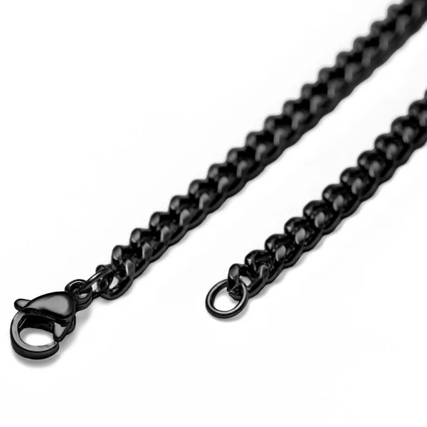 Lucleon Bracelet Chaîne à Mailles Noires – 4 Mm 3