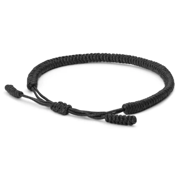 Waykins Bracelet Noir Whit à Noeud De Chance 3