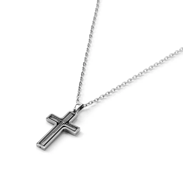 Fort Tempus Collier à Pendentif Rotatif En Forme De Croix Chrétienne 3