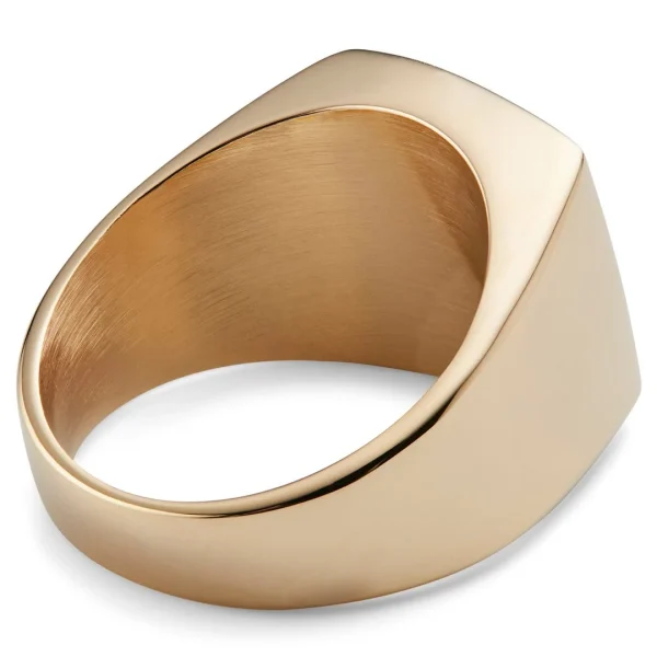 Lucleon Bague Leigh Gravel En Acier Doré 3