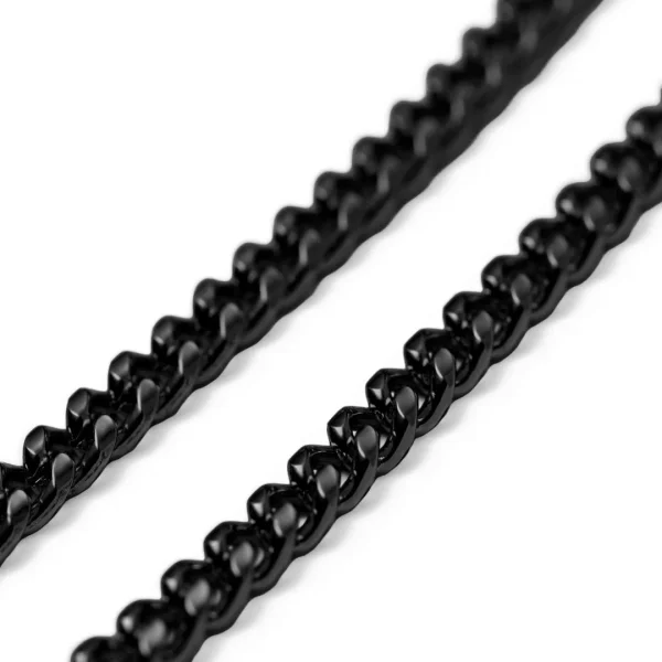 Lucleon Bracelet Chaîne à Mailles Noires – 4 Mm 6