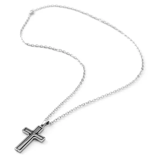 Fort Tempus Collier à Pendentif Rotatif En Forme De Croix Chrétienne 5