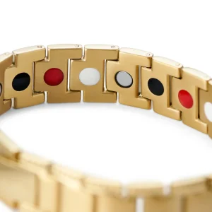 Lucleon Bracelet Magnétique En Titane Doré 16