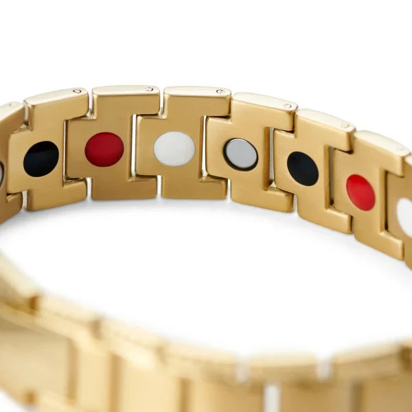 Lucleon Bracelet Magnétique En Titane Doré 6