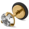 Lucleon Boucles D’oreille Floyd 6 Mm En Zircon Doré 11