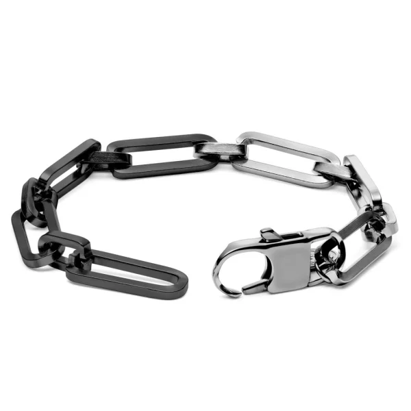 Lucleon Bracelet à Chaîne Torsadée Couleur Argent Et Bronze Gunmétal Cedric Amager 3