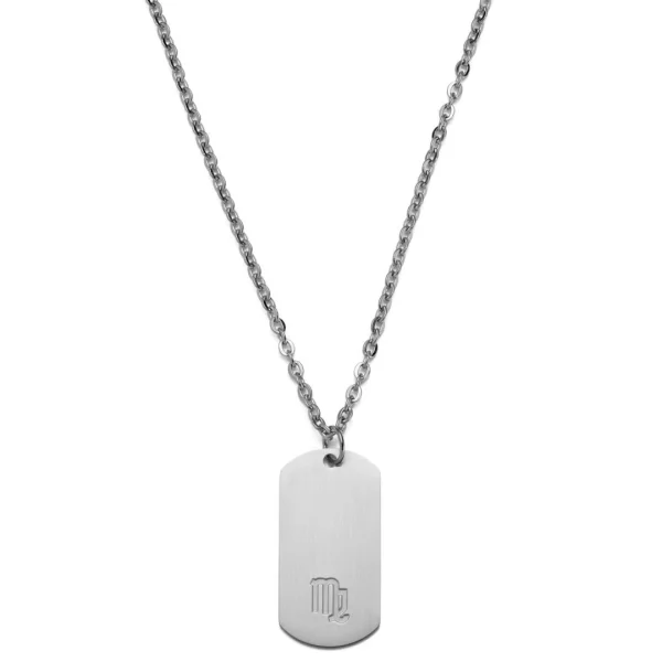 Lucleon Collier Zodiaque En Acier Argenté – La Vierge 1