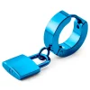 Otsu Boucle D’oreille Floyd Bleue Avec Pendentif Cadenas 20