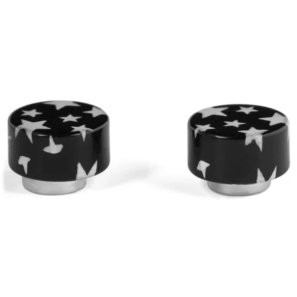 Fort Tempus Boucle D’oreille Magnétique Noire Décorée D’étoiles Blanches 3