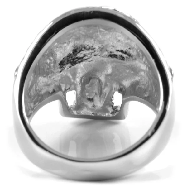 SteelCZ Bague Acier Thème Squelette Alo 5