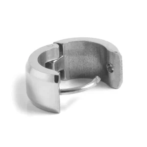 Fort Tempus Boucle D’oreille Ronde XL En Métal Argenté 12