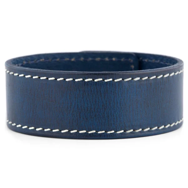 Salt & Hide Bracelet En Cuir Bleu Reeve 1