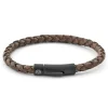Lucleon Bracelet En Cuir Marron Et Noir 14