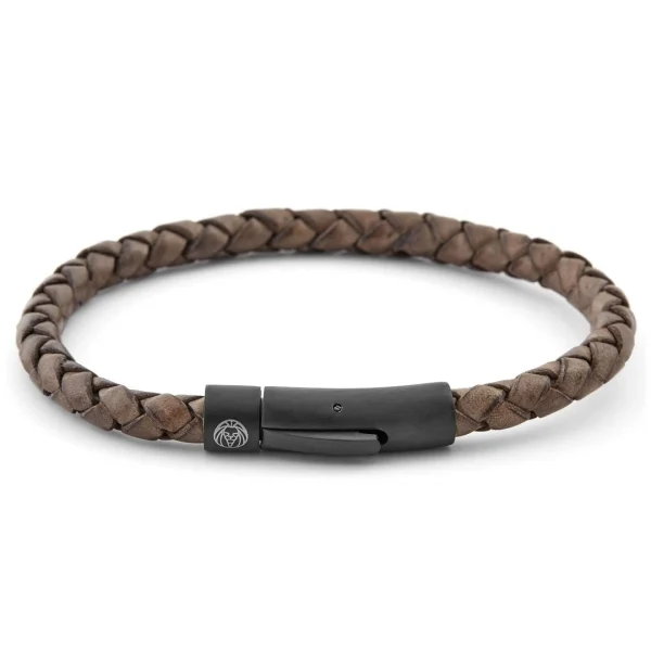 Lucleon Bracelet En Cuir Marron Et Noir 1