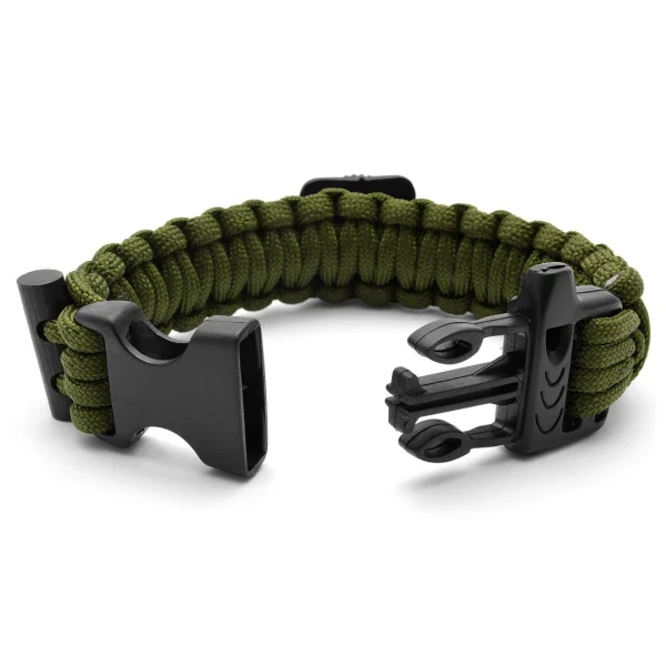 Tailor Toki Bracelet Paracord Noir Avec Sifflet Intégré 4