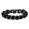 Lucleon Gourmette Noire En Acier 18 Mm 22