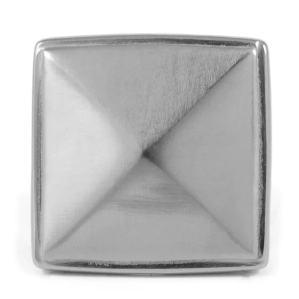 SteelCZ Chevalière Carrée En Acier 3