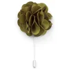 Warren Asher Broche Pour Homme à Fleur De Couleur Olive Deluxe 20