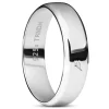 Sidegren Anneau Adrian à Profil Plat En Argent Sterling 925 Poli 20