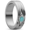 Waykins Evil Eye | Bague En Acier Inoxydable Argenté 7 Mm 22