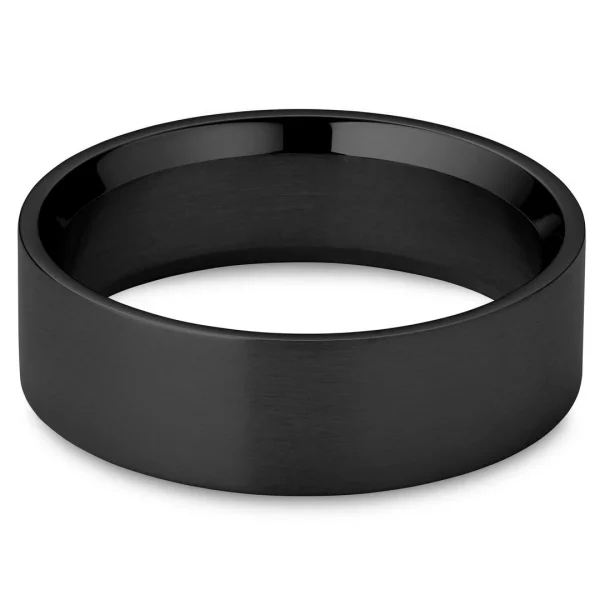 Lucleon Anneau En Acier Noir Mat 3