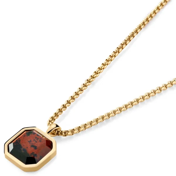 Arkai Collier Orisun Andrew à Pierre Obsidienne Acajou 5