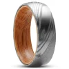 Lucleon Fortis | Anneau En Acier Damas Et En Bois – 7 Mm 14