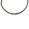 Lucleon Collier Cuir à Pendentif Couleur Or Rose 20