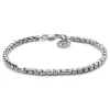 Lucleon Amager | Bracelet En Acier Inoxydable Argenté Avec Zircones 14