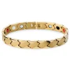 Lucleon Bracelet Magnétique Asymétrique En Titane Doré 8
