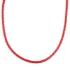 Collin Rowe Collier En Cuir Rouge Tressé 3 Mm 16