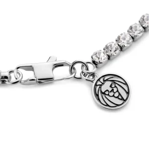 Lucleon Amager | Bracelet En Acier Inoxydable Argenté Avec Zircones 10