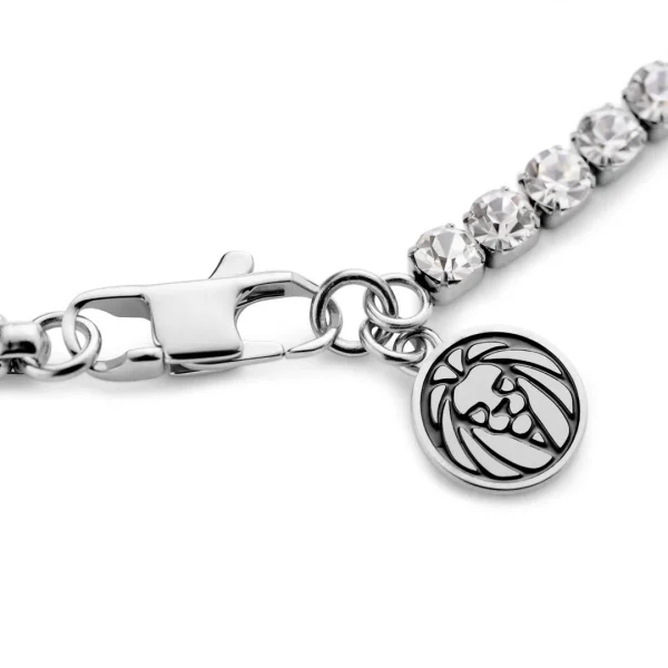 Lucleon Amager | Bracelet En Acier Inoxydable Argenté Avec Zircones 4