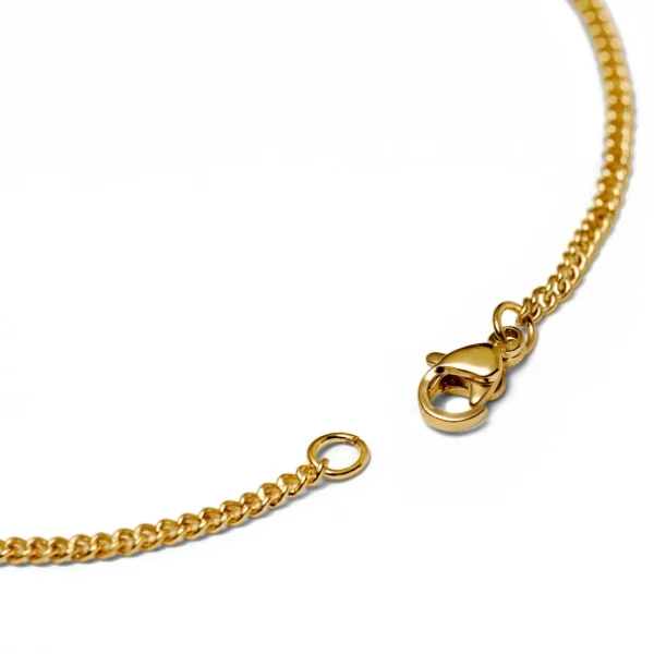 Lucleon Bracelet Chaîne à Mailles Dorées – 2 Mm 6