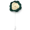 Warren Asher Boutonnière à Fleur Douce émeraude Et Crème 20