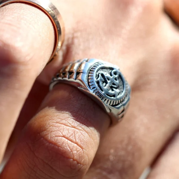 SteelCZ Bague En Acier Le Marin 5