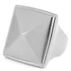 SteelCZ Chevalière Carrée En Acier 20