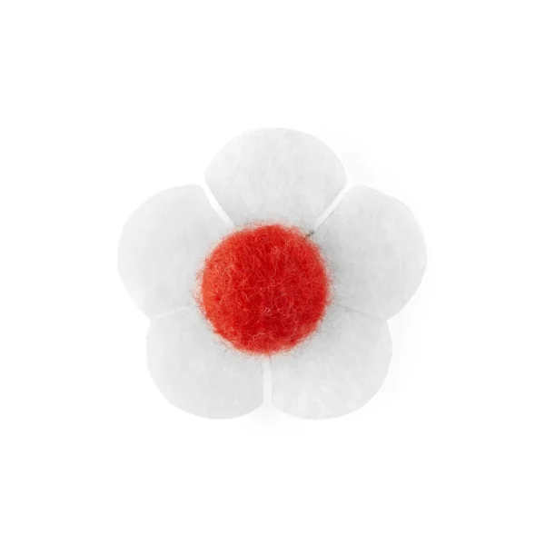 Warren Asher Pin’s à Fleur Blanche Et Rouge 1
